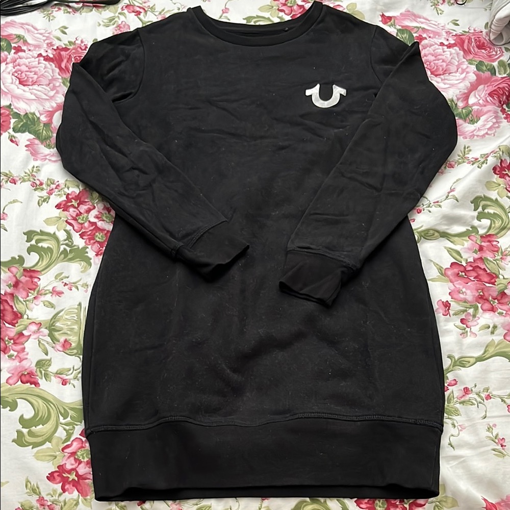 True Religion Black Sweatshirt Dress
